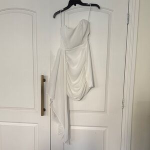 12th Tribe White Strapless Dress